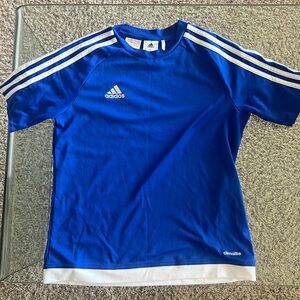 Adidas short sleeved shirt in blue